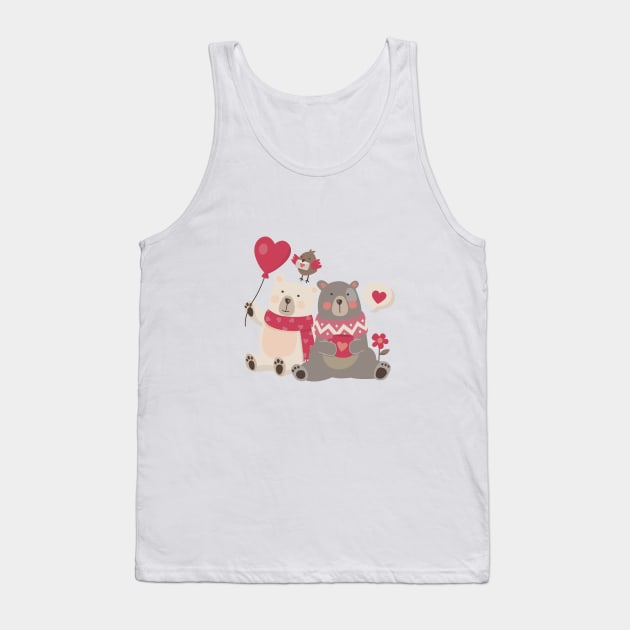 Woodland Valentine Tank Top by melomania